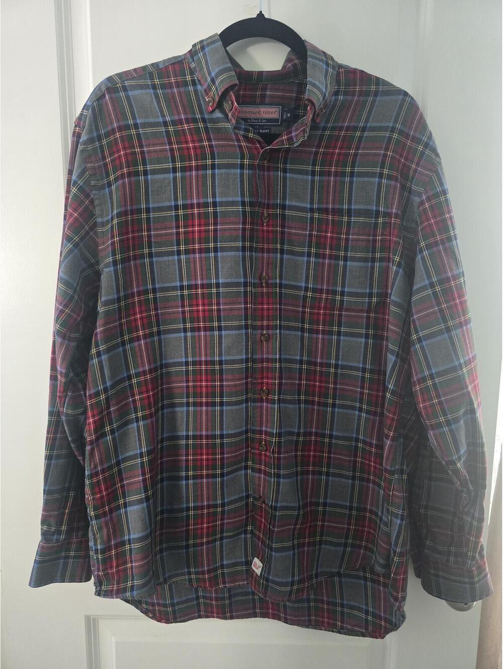 Vineyard Vines Murray Shirt Plaid Button Down Men's Medium Cotton